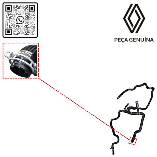 RN 18527R-O 215039185R MANGUEIRA INF. DO RADIADOR DUSTER 2.0 16V F4R imp 3